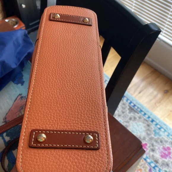Dooney & Bourke Pebble Leather Small Lexington Tote - Pale Orange - Picture 4 of 7